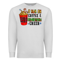 Dove Grey I Run On Coffee & Christmas Cheer Premium Sweatshirt - CowhideDigitalArt
