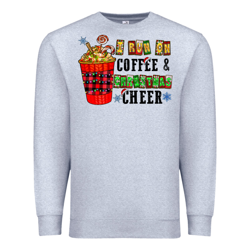I Run On Coffee & Christmas Cheer Premium Sweatshirt by CowhideDigitalArt | Teevron