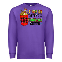 Purple I Run On Coffee & Christmas Cheer Premium Sweatshirt - CowhideDigitalArt