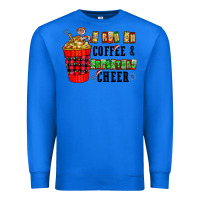 True Royal I Run On Coffee & Christmas Cheer Premium Sweatshirt - CowhideDigitalArt