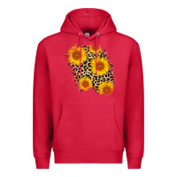 Cardinal leopard sunflower patch Premium Hoodie - AdoDesignShop