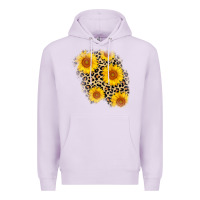 Lilac leopard sunflower patch Premium Hoodie - AdoDesignShop