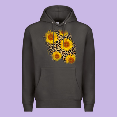 Leopard Sunflower Patch Premium Hoodie Designed By Adodesignshop