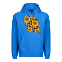 True Royal leopard sunflower patch Premium Hoodie - AdoDesignShop