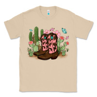 Mushroom cowboy boots with cactus Classic Tee - MaliasSmallBusiness