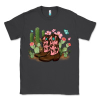 Smoke cowboy boots with cactus Classic Tee - MaliasSmallBusiness