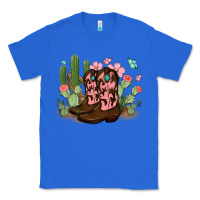 True Royal cowboy boots with cactus Classic Tee - MaliasSmallBusiness