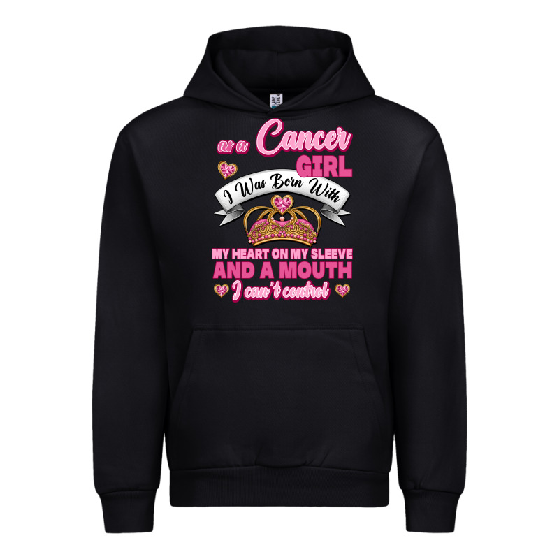 As A Cancer Girl I Was Born With My Heart On My Sleeve And A Mouth Urban Hoodie by Jasminsmagicworld | Teevron