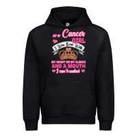 Black As A Cancer Girl I Was Born With My Heart On My Sleeve And A Mouth Urban Hoodie - Jasminsmagicworld