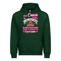 Forest Green As A Cancer Girl I Was Born With My Heart On My Sleeve And A Mouth Urban Hoodie - Jasminsmagicworld