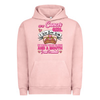 Pigment Salmon As A Cancer Girl I Was Born With My Heart On My Sleeve And A Mouth Urban Hoodie - Jasminsmagicworld
