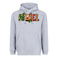 Heather Grey reindeer noel christmas Heavyweight Hoodie - RanaPortraitStore
