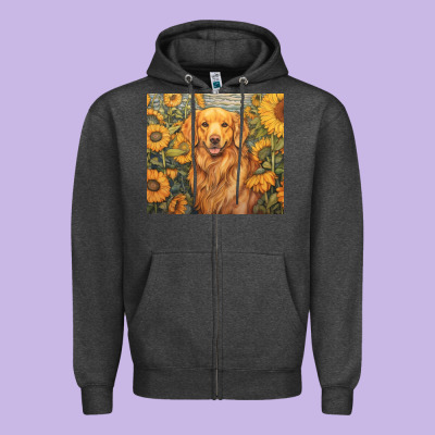 Zipper Hoodie golden retriever