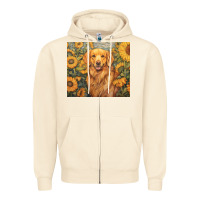 Sandshell golden retriever Zipper Hoodie - Unal Design