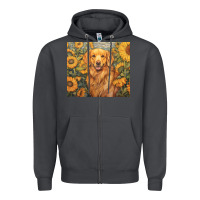 Smoke golden retriever Zipper Hoodie - Unal Design