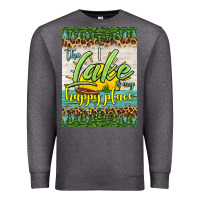 Charcoal Heather the lake is my happy place air freshener Premium Sweatshirt - HRA Design Shop