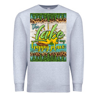 Heather Grey the lake is my happy place air freshener Premium Sweatshirt - HRA Design Shop