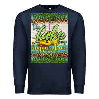Navy the lake is my happy place air freshener Premium Sweatshirt - HRA Design Shop