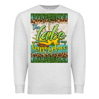 Oatmeal Heather the lake is my happy place air freshener Premium Sweatshirt - HRA Design Shop