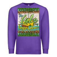 Purple the lake is my happy place air freshener Premium Sweatshirt - HRA Design Shop