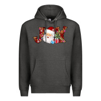 Charcoal Heather joy christmas santa Premium Hoodie - AdoDesignShop