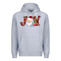 Heather Grey joy christmas santa Premium Hoodie - AdoDesignShop
