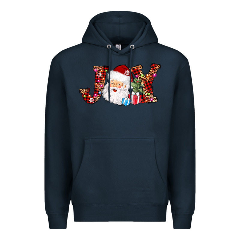 Joy Christmas Santa Premium Hoodie by AdoDesignShop | Teevron