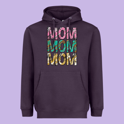 Mom Mom Mom Mothers Day Heavyweight Hoodie Designed By Texasbilliewilder
