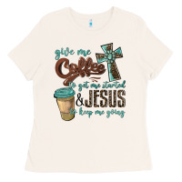 Bone give me coffee to get me started & jesus to keep me going Ladies Tee - BarkalooDesign