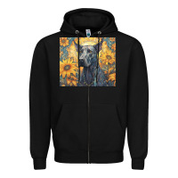 Black great dane Zipper Hoodie - Unal Design