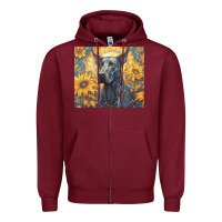 Burgundy great dane Zipper Hoodie - Unal Design