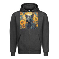 Charcoal Heather great dane Zipper Hoodie - Unal Design