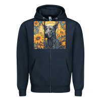 Navy great dane Zipper Hoodie - Unal Design