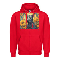Red great dane Zipper Hoodie - Unal Design