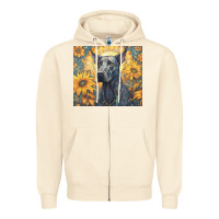 Sandshell great dane Zipper Hoodie - Unal Design