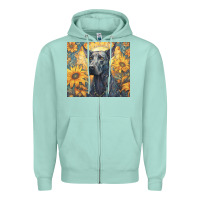 Seafoam great dane Zipper Hoodie - Unal Design