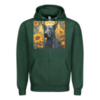 Sports Green great dane Zipper Hoodie - Unal Design