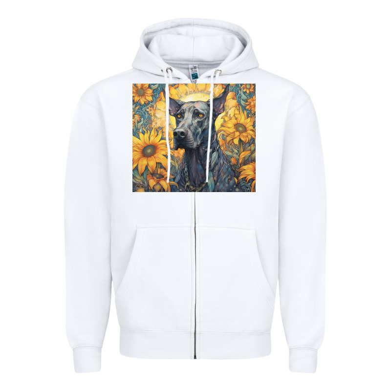 Great Dane Zipper Hoodie by Unal Design | Teevron