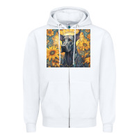 White great dane Zipper Hoodie - Unal Design
