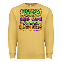 Antique Gold beads parades king cake crawfish mardi gras Premium Sweatshirt - FaDigitalArtStudio