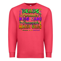 Cardinal beads parades king cake crawfish mardi gras Premium Sweatshirt - FaDigitalArtStudio