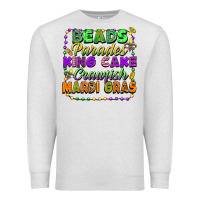 Oatmeal Heather beads parades king cake crawfish mardi gras Premium Sweatshirt - FaDigitalArtStudio
