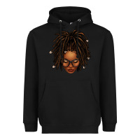 Black afro locs messy bun Heavyweight Hoodie - texasbilliewilder