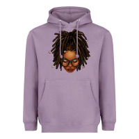 Lavender afro locs messy bun Heavyweight Hoodie - texasbilliewilder