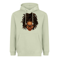 Matcha afro locs messy bun Heavyweight Hoodie - texasbilliewilder