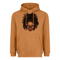 Afro Locs Messy Bun Heavyweight Hoodie | Teevron