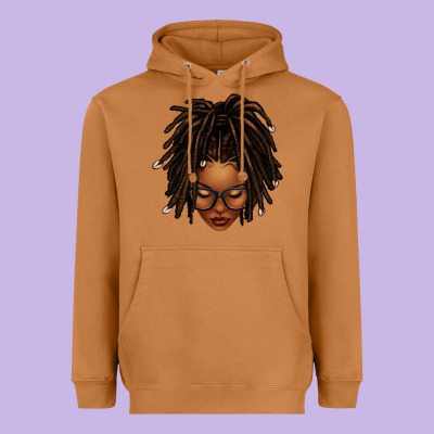 Afro Locs Messy Bun Heavyweight Hoodie Designed By Texasbilliewilder