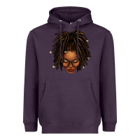Plum afro locs messy bun Heavyweight Hoodie - texasbilliewilder