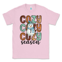 Bubblegum Pink cozy season snowman Classic Tee - MaliasSmallBusiness