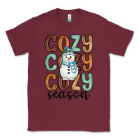 Burgundy cozy season snowman Classic Tee - MaliasSmallBusiness